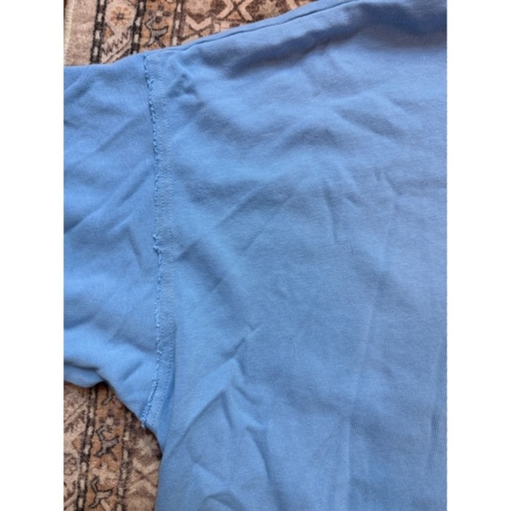 aerie Light Blue Sunday Soft Lace-Up Oversized Hoodie L Layering Coastal - Picture 7 of 7